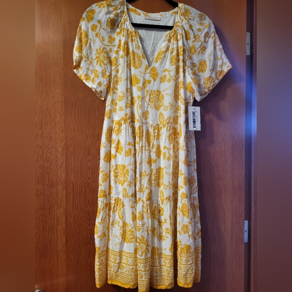 Skies Are Blue Floral Yellow Dress - Picture 5 of 7